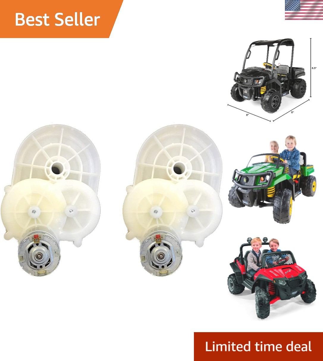 Durable 12V Motor and Gearbox Replacement for Kids Ride-On Toys – Easy Install