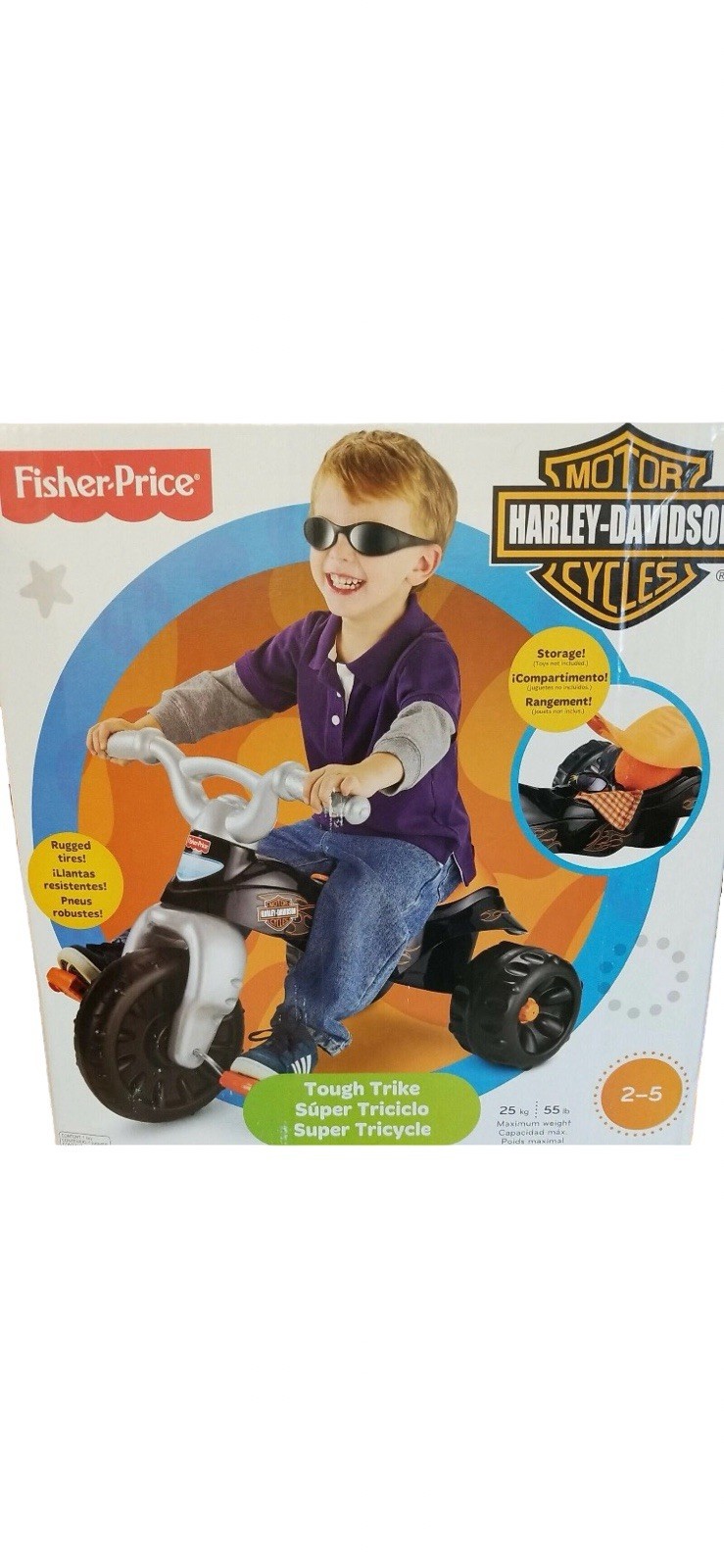 Harley-Davidson Tough Trike Super Tricycle Fisher Price Ages 2-5