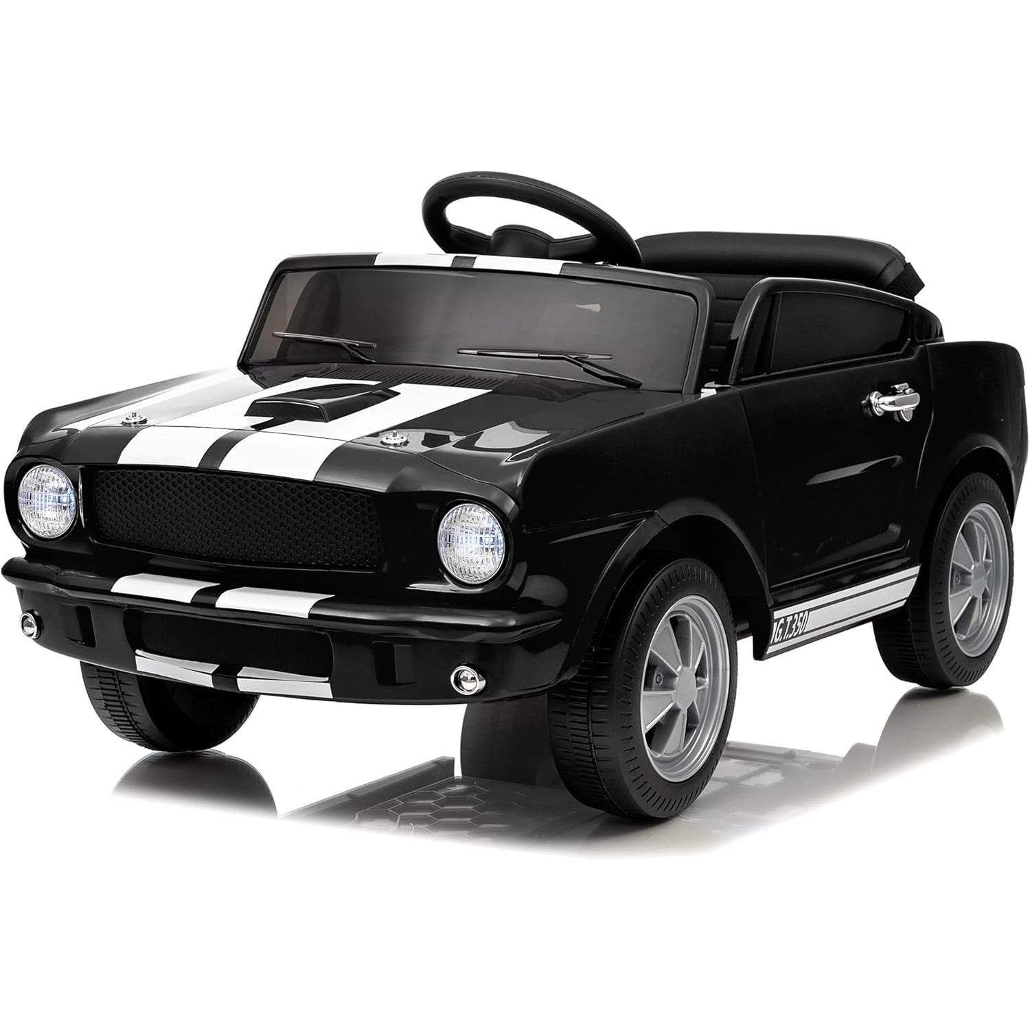 12V Electric Ride On Car for Kids, Remote Control, LED, Music, 3 Speeds, Safety