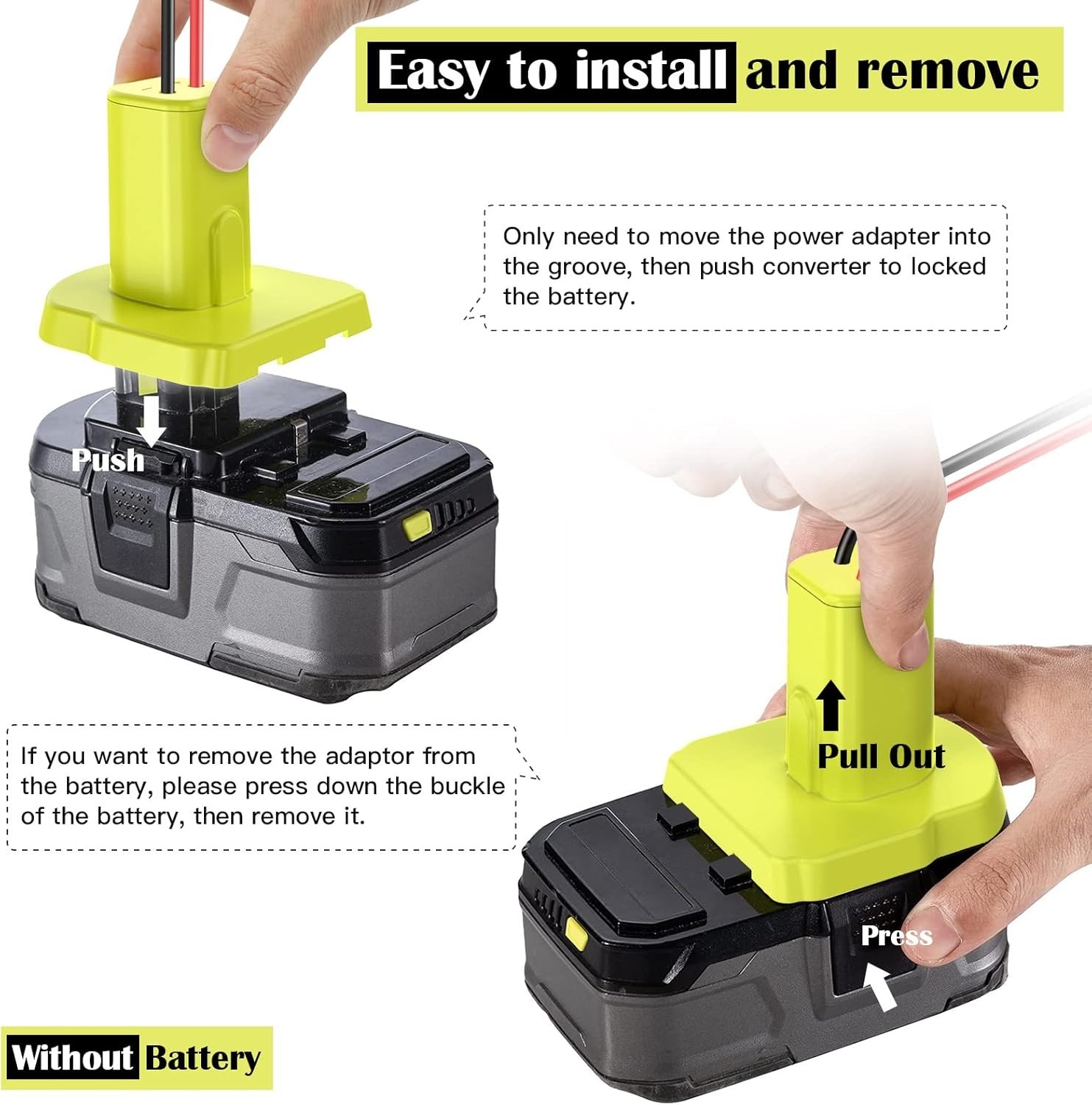 Comprehensive 2-Pack Battery Adapter for Ryobi 18V – Perfect for DIY Projects