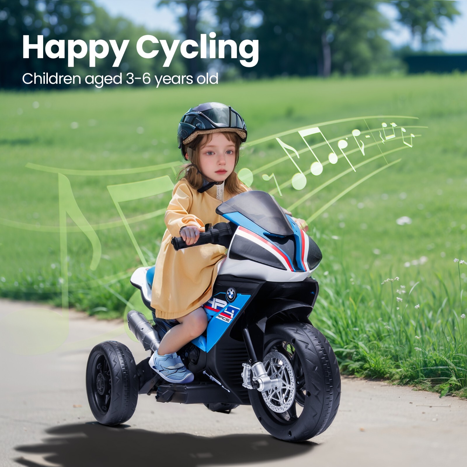 Kids Ride On Motorcycle 12V BMW Licensed Electric Toy Bike with MP3 for Age 3-6
