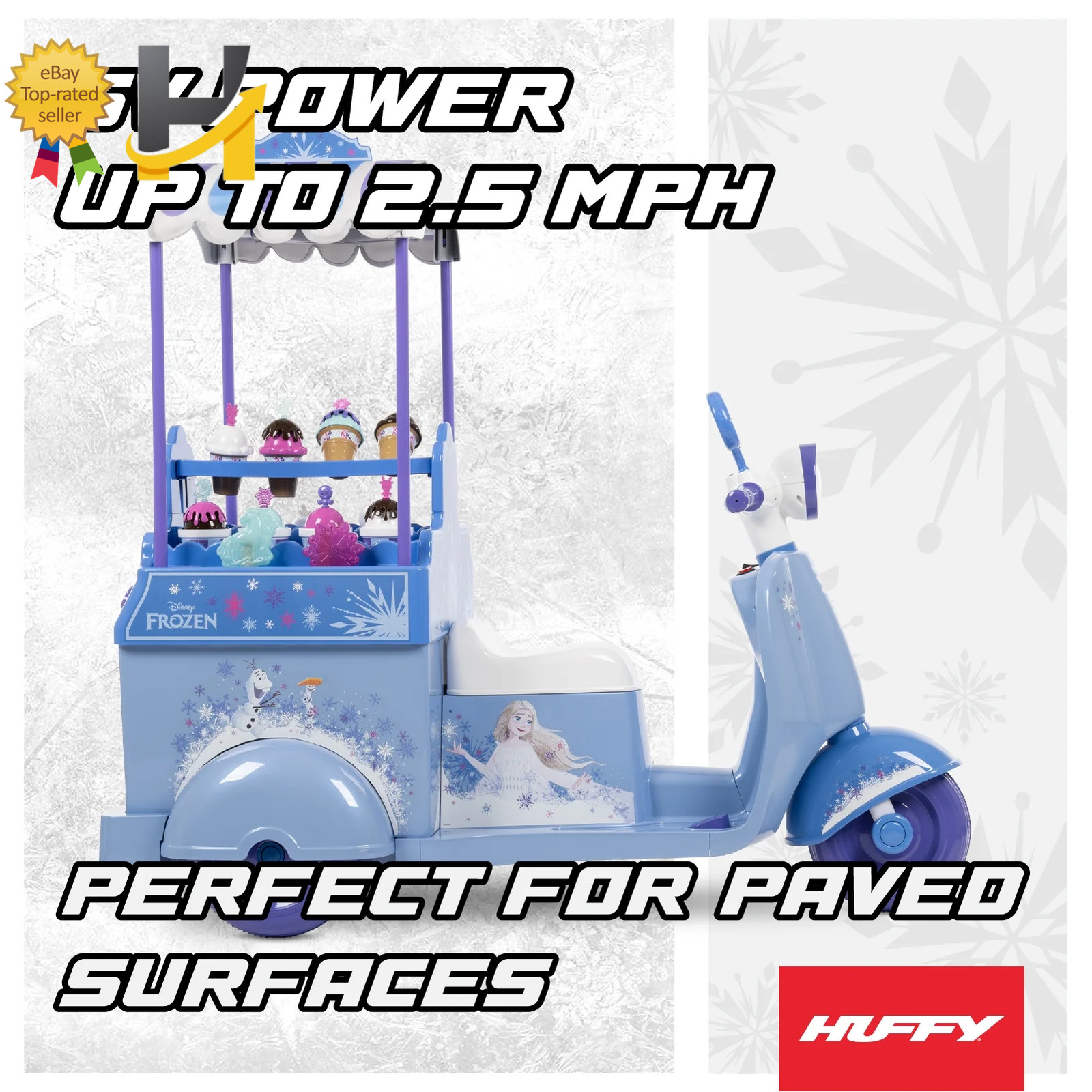 6V Disney Frozen Ice Cream Cart Battery Ride-On Toy Ice Cream Toys FREE SHIPPING
