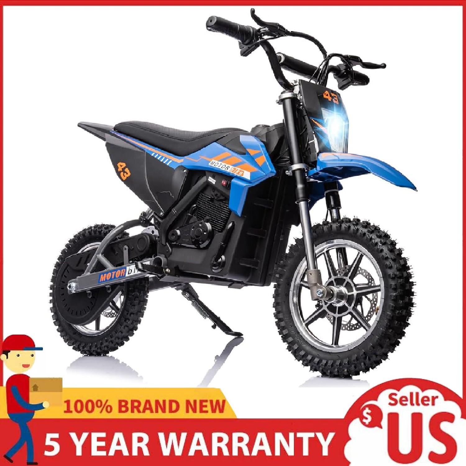 36V Ride On Dirt Bike for Teens ,15.5MPH Electric Off-Road Motorcycle ,LED Light