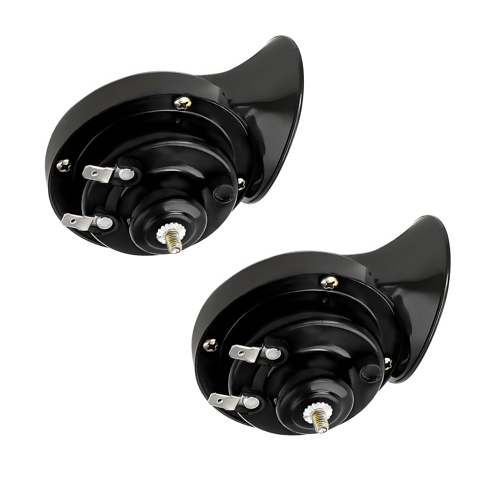 2 Pack 12V Super Loud Train Horns Vehicle Air Electric Snail Horn for Truck