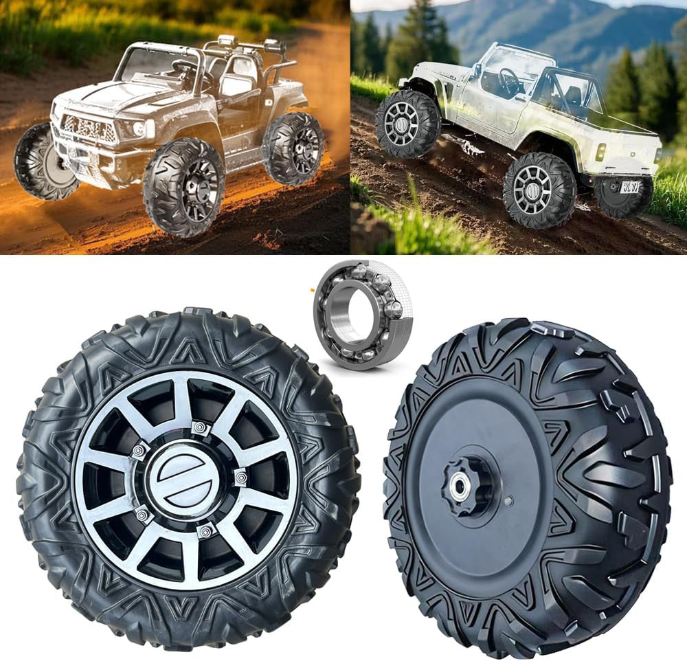 2Pack 33CM/13” EVA Solid Compound Tire for Power Wheels Ride on Car ﻿Alligator