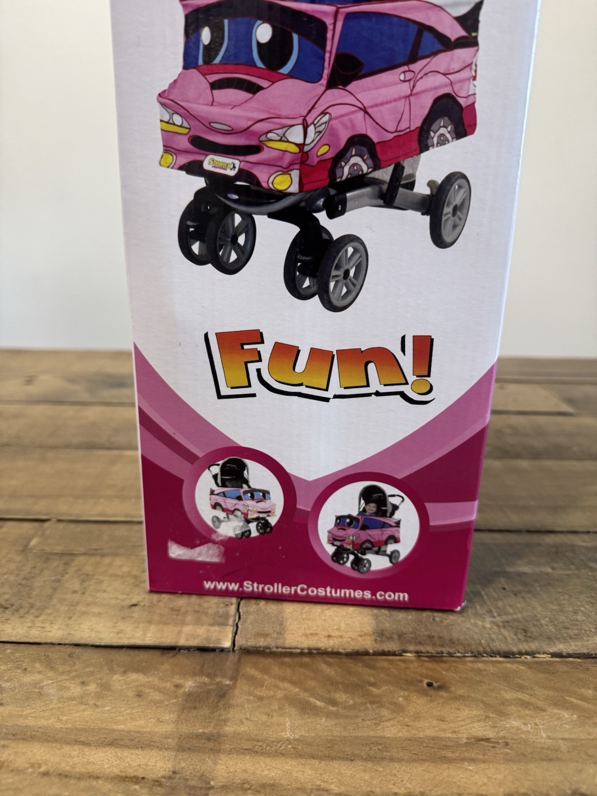 Pink Car Stroller Costume Turns Stroller Into a Baby, Toddler Ride On Car Toy