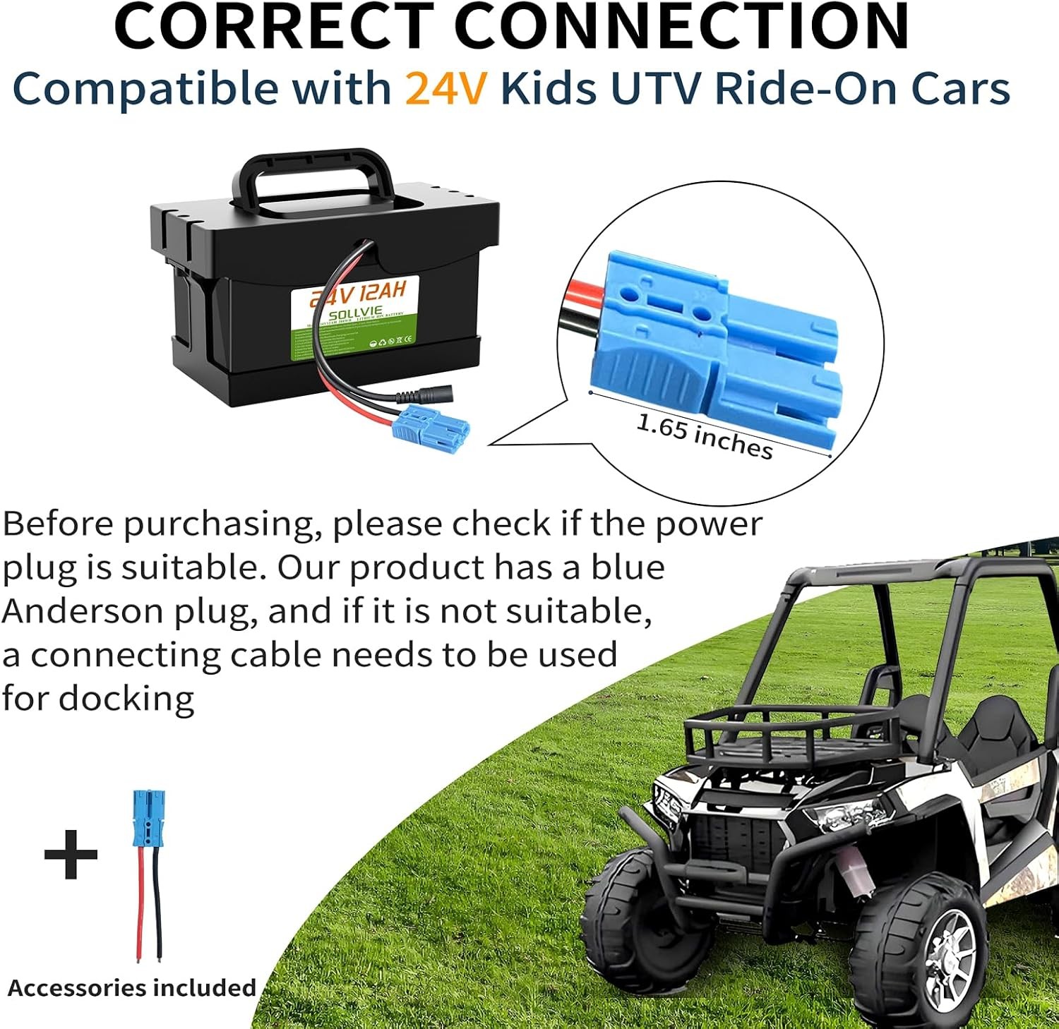Upgraded 24V 8Ah Lithium Battery For Dynacraft UTV