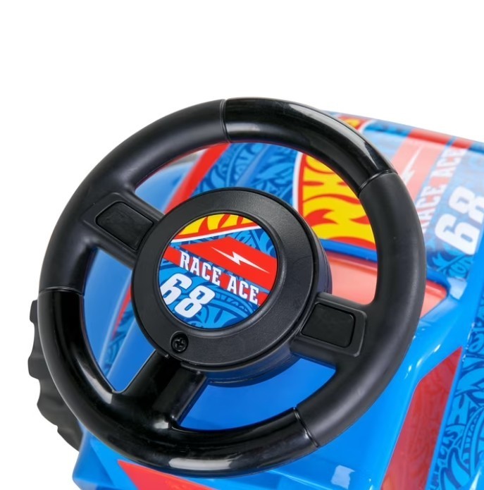 Dynacraft Hot Wheels Monster Truck 6V Ride-On,Blue/Red, Ages 1.5-3 Years,1 Count