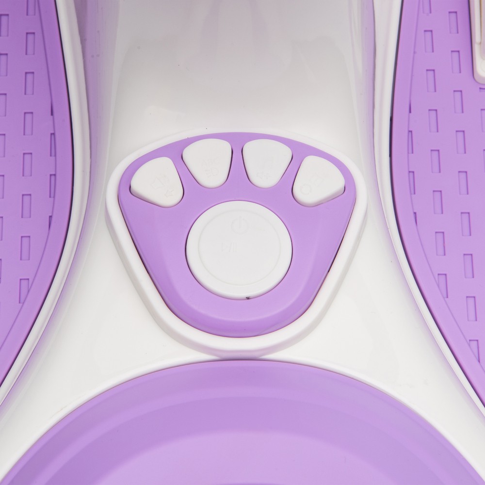 Kid Wiggle Ride-On Car, Bluetooth Music, LED Lights, 2-in-1, 5MPH, Purple