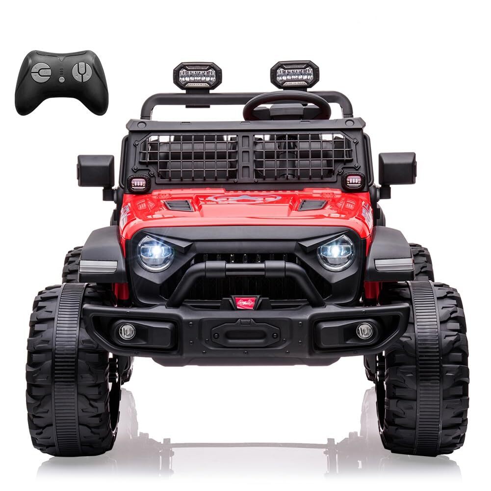 ☑️24V Kids Ride On Car with Remote Control 2 Seats 20“ Extra Large Seat Wide Tru