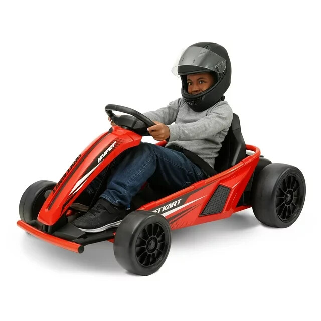 Drift Go Kart Ride On 24V Battery-Powered Vehicle, Ages 8+, Red