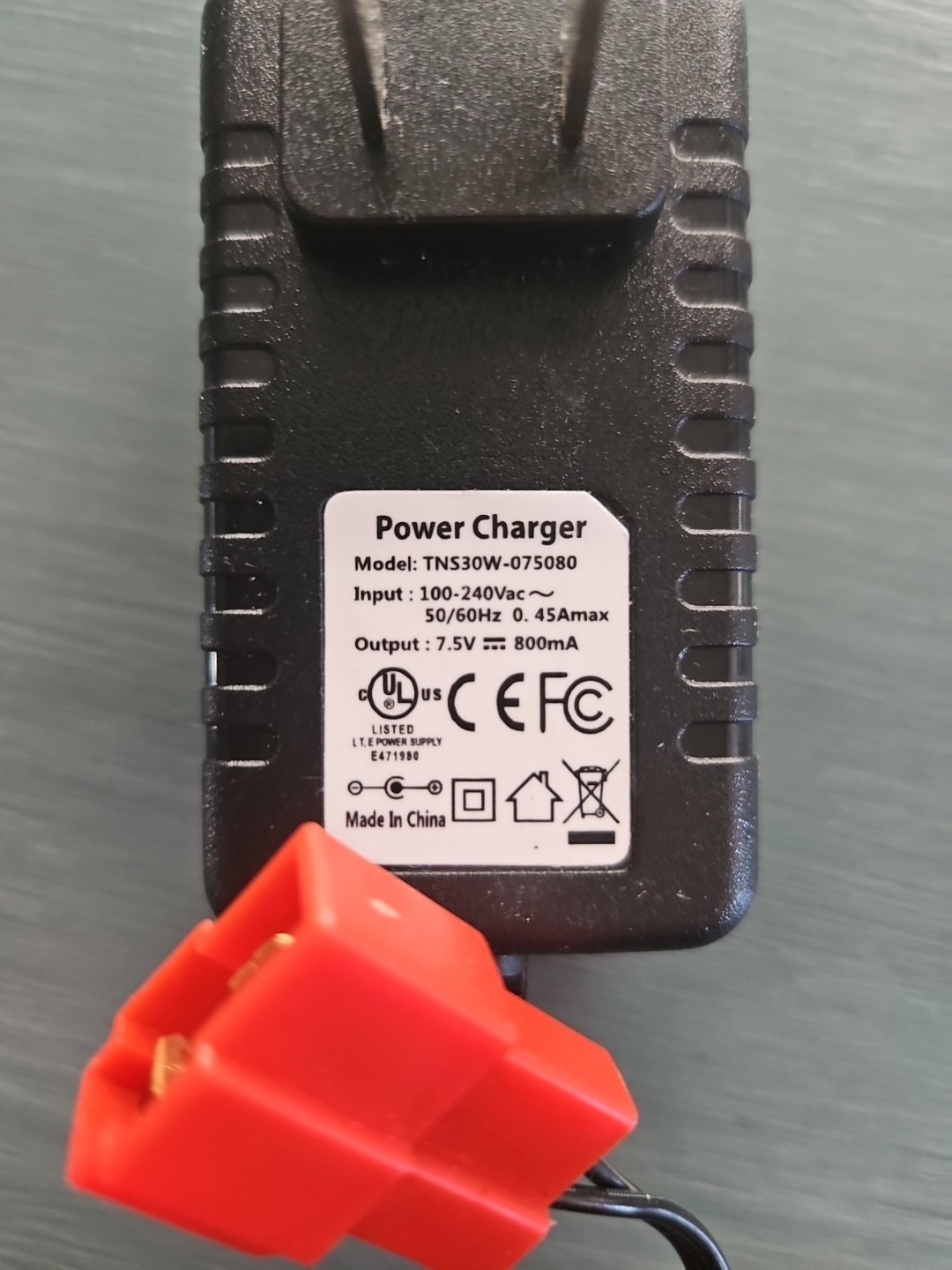 7 Volt 800mA AC Adapter Battery Charger, for Kids Ride On Car, Scooter, &c.