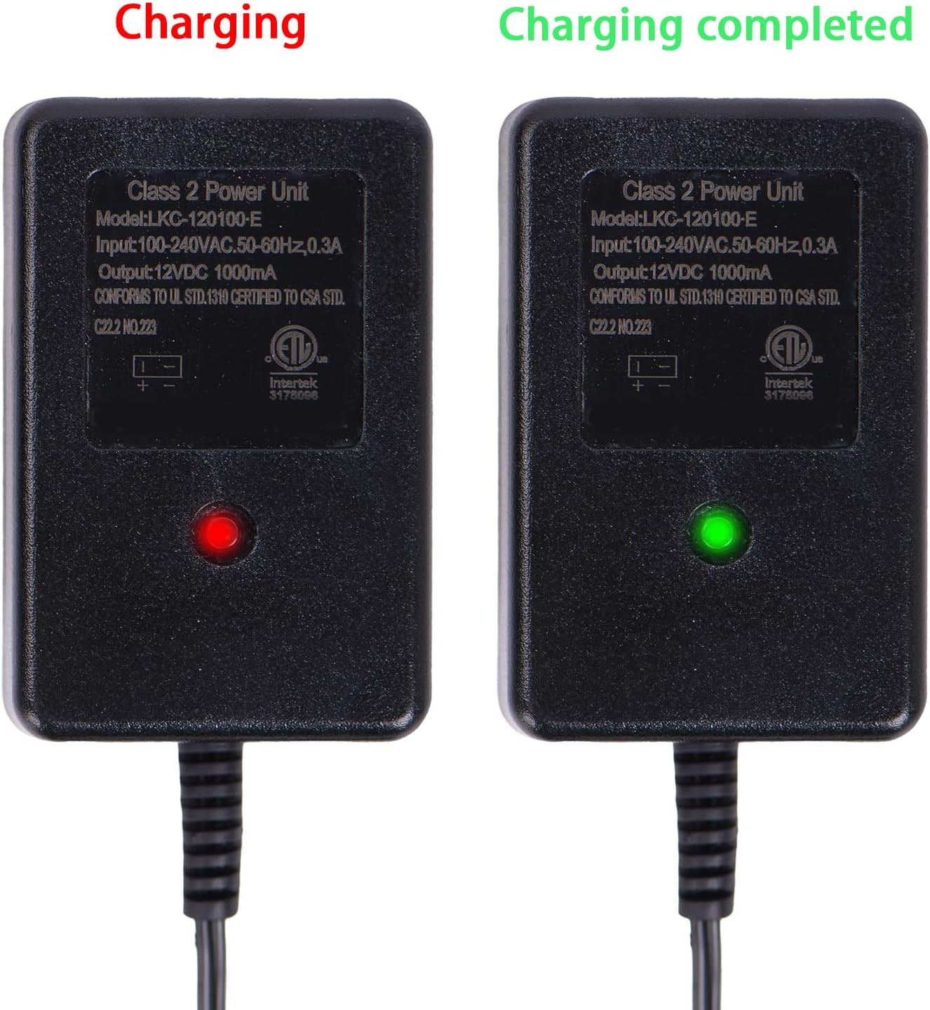 12V Charger for Kids Ride on Toys and Cars, 1000Ma, Square Plug Adapter | Red Sq