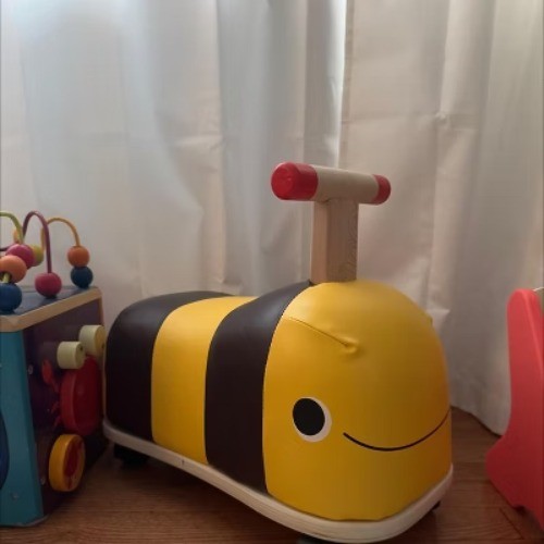 B. toys Wooden Bee Ride-On -Boom Buggy Toddler Push Toy,Physical Fitness Builder