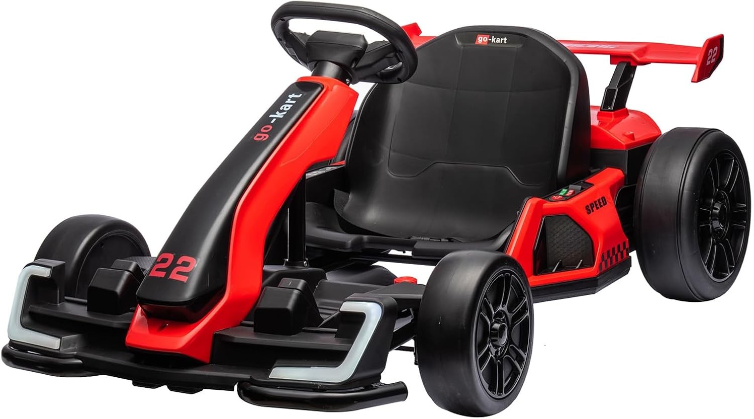 4 Wheel Kids Go Kart Pedal Ride On Car Ages 6-12 110 Lbs Capacity Outdoor Toy