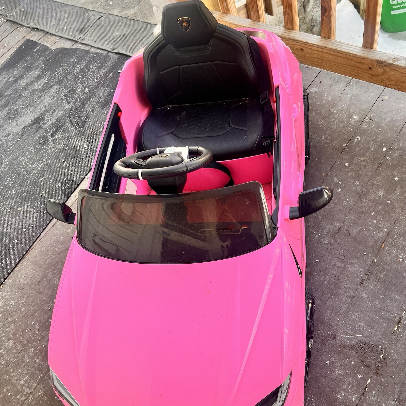 Lamborghini Pink Battery Operated Ride-On Toy Car for Ages 3-7 Years Cars Theme