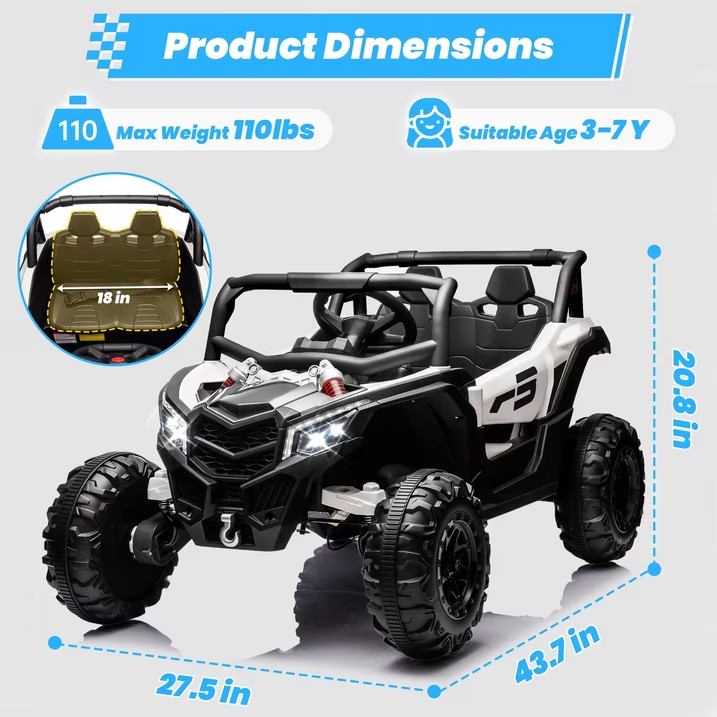 joyracer 24V Ride On Car for Kids W/Remote Control, Battery Powered Off