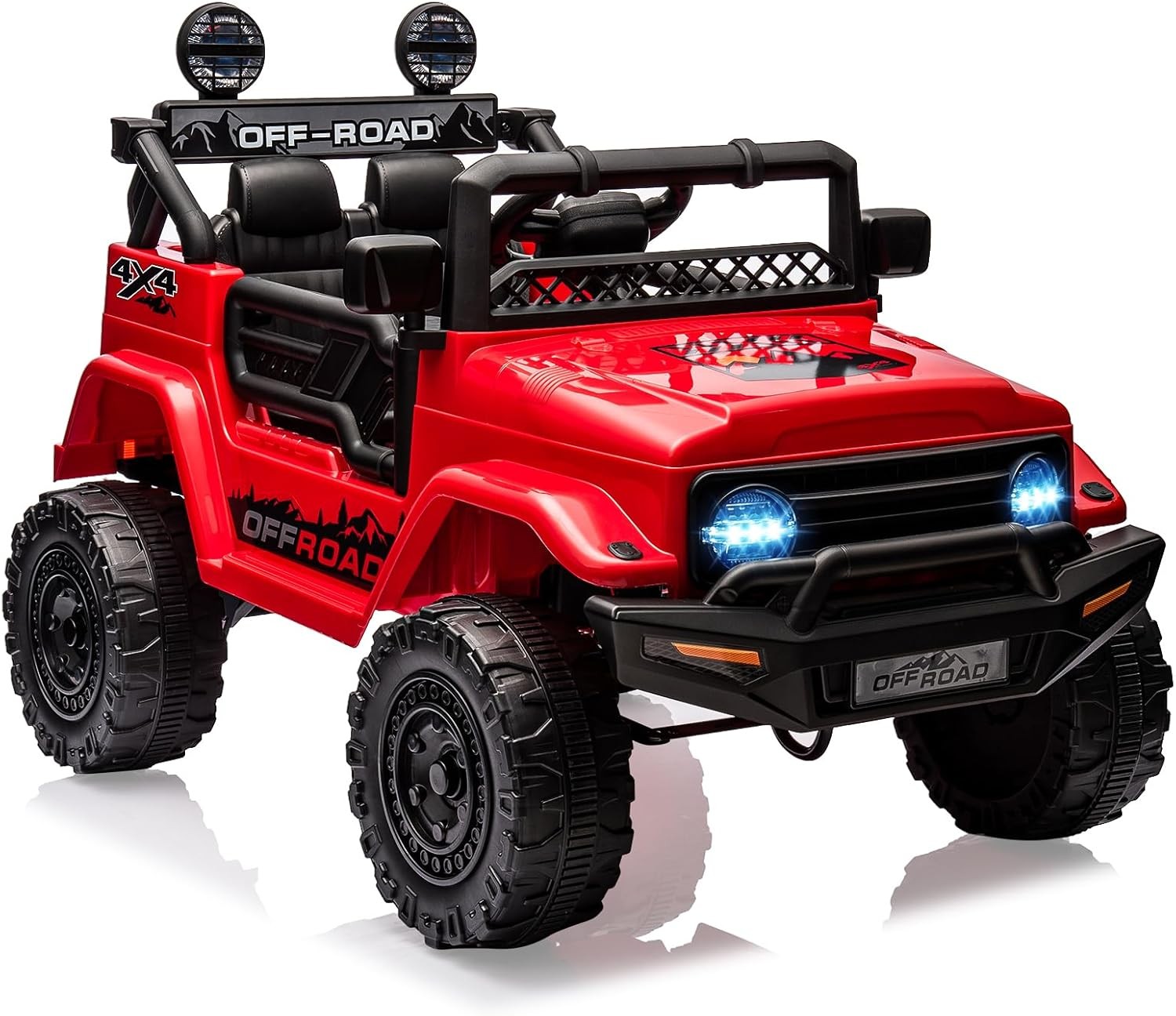 12V Kids Ride on Car Toy,3Rd Gear,Spring Suspension,Safety Brake and Bluetooth