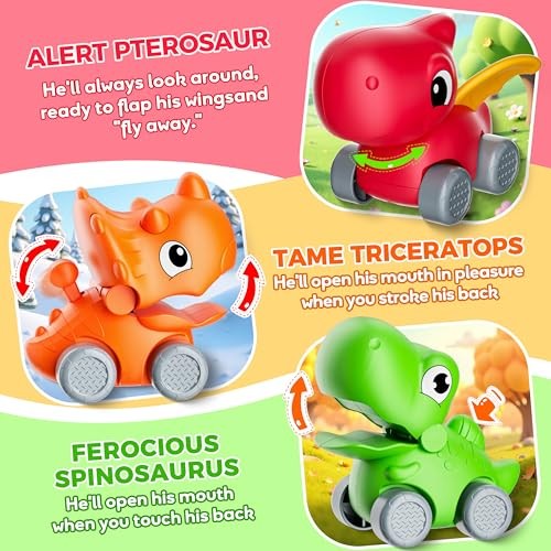 Train Set for Toddlers with Steam, Music, Lights and 3 Cars | Electric Dinosaur