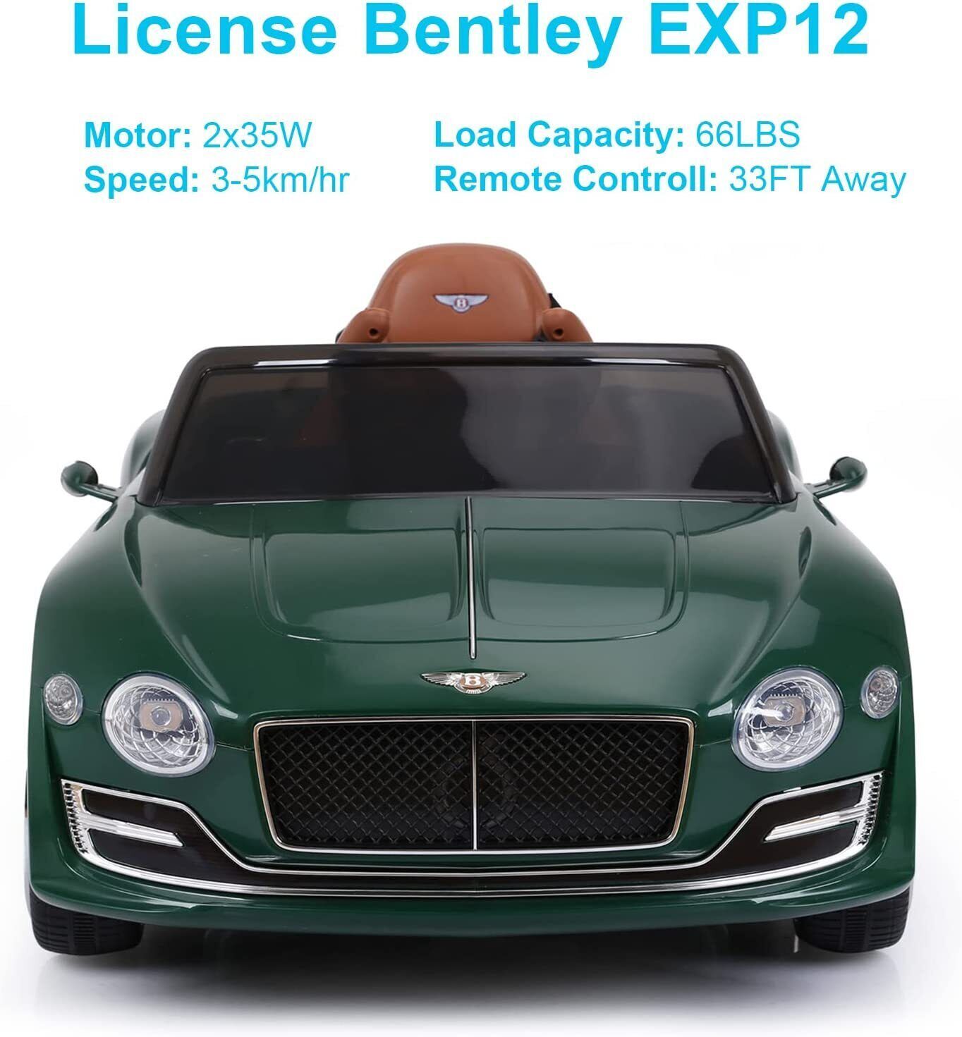 Licensed Bentley EXP12 12V Kids Electric Car Ride On Toys with Remote Control