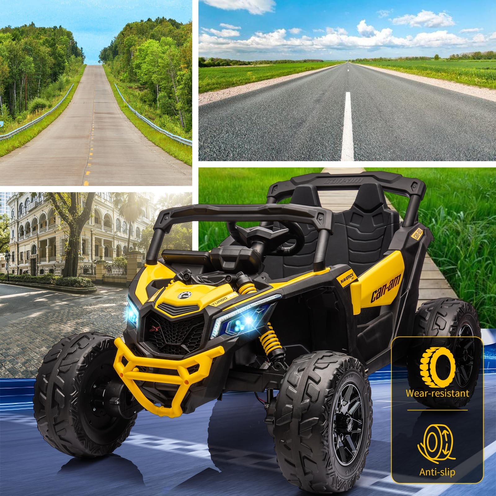 Hetoy 12V 7AH Kids Ride On Car Electric Off-Road UTV Boy Girl Gifts w/ Remote