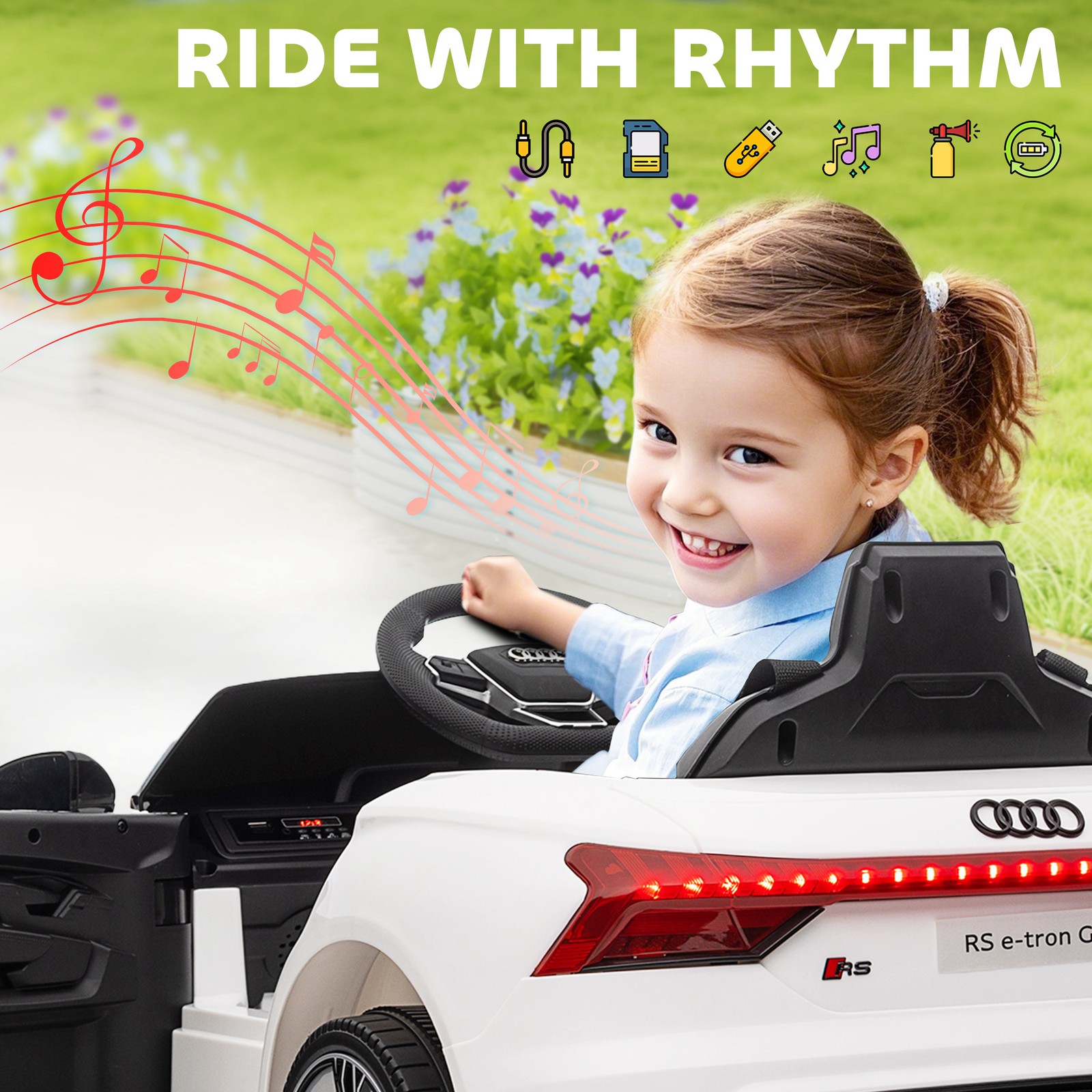 Licensed Audi GT 12V Ride On Car Truck for Kids, Electric Car Ride On Toy