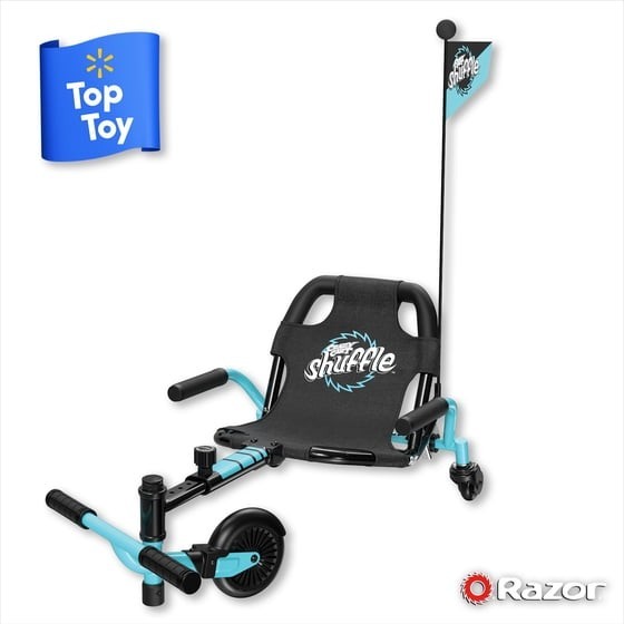 Crazy Cart Shuffle by Razor, Kid-Powered Drifting Go-Kart, Ride-on for Ages 4+