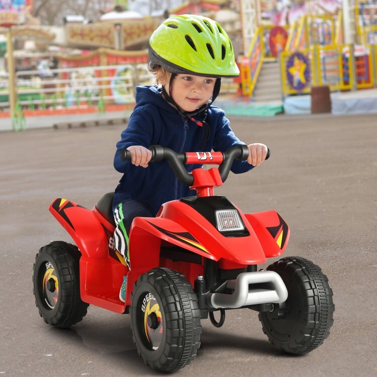 6V Battery Powered Kids Ride On Electric ATV Car Gift Toddler w/ 4 Large Wheels