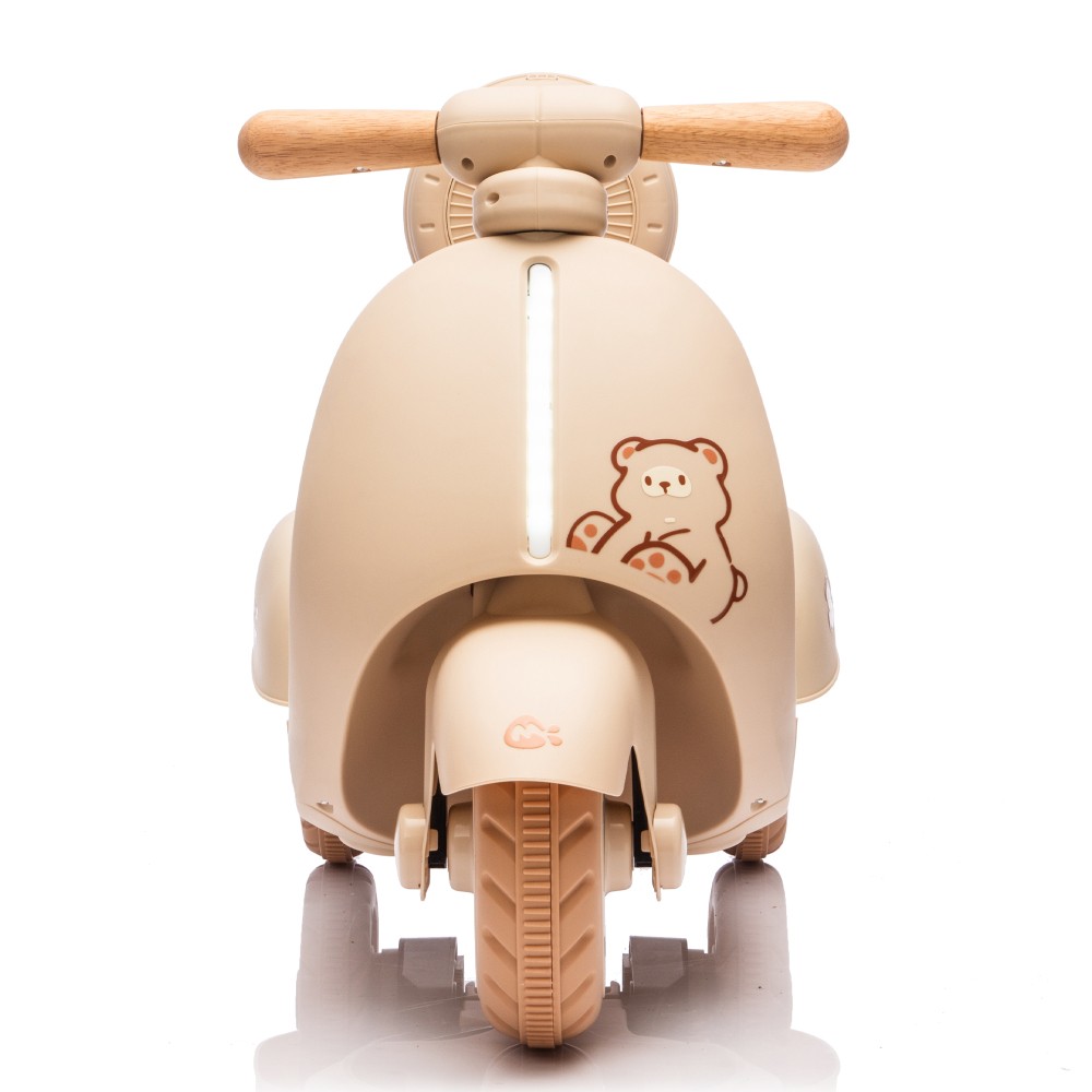 Kids Electric Motorcycle with Parent Control Three-Wheel Stable Wooden Handle