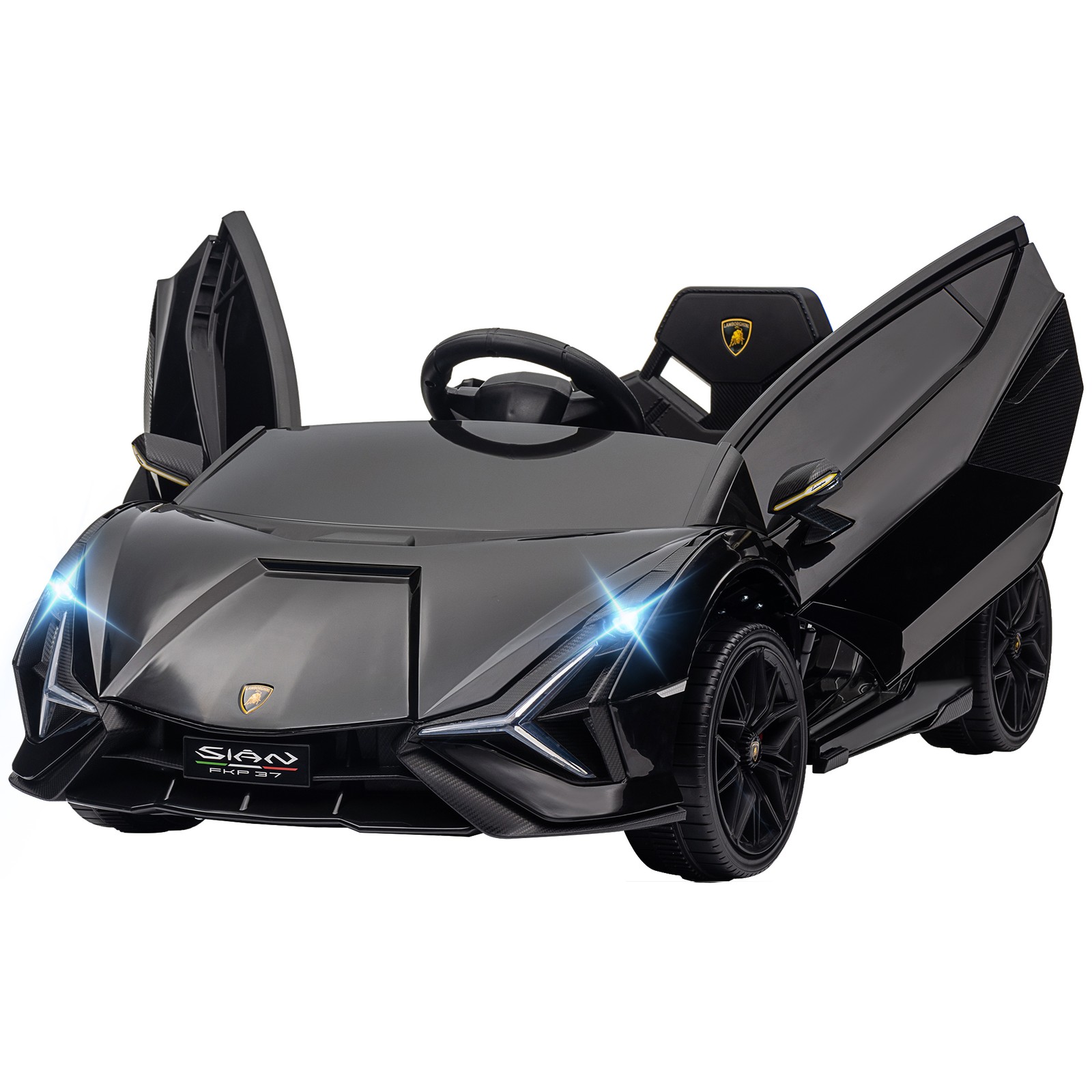 12V Lamborghini SIAN Licensed Electric Car for Kids, Black