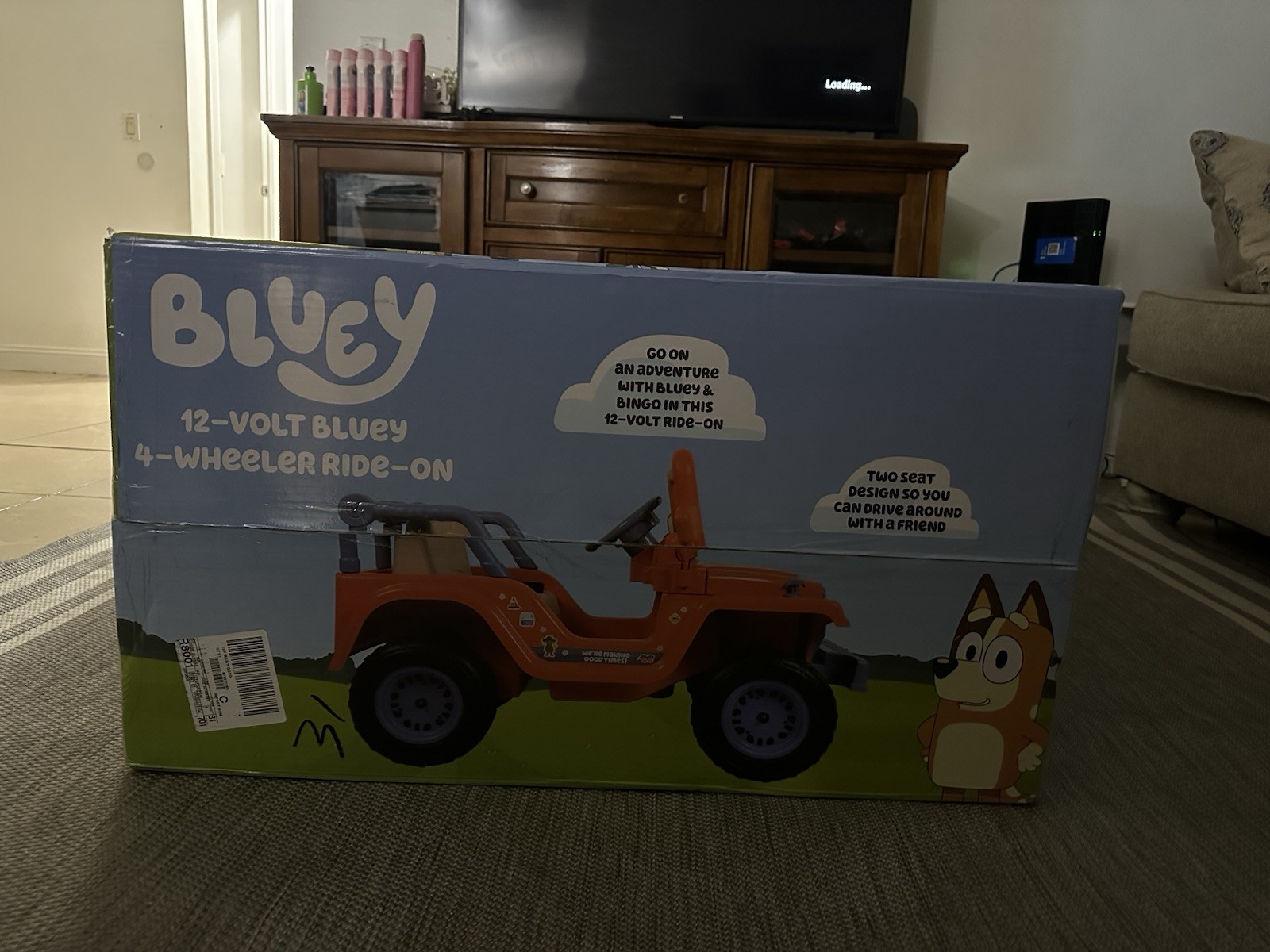 12V Bluey 4-Wheeler Ride-on, Battery Powered Car for Kids with Sounds, Ages 3+