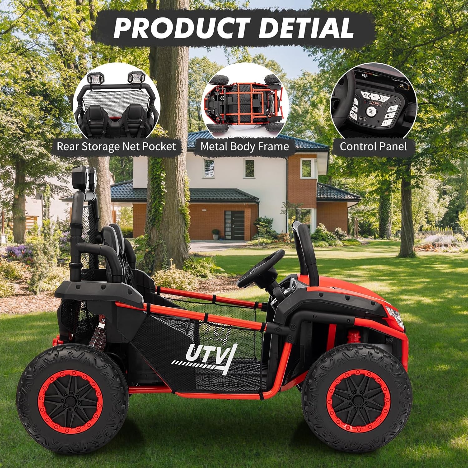 24V Kids Ride On UTV 400W Electric Car Vehicle Toy 4 Wheeler Off-Road Car Remote