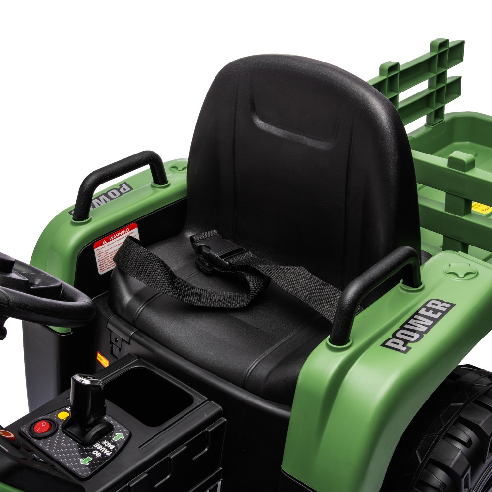 Kids Ride On Tractor w/Trailer 24V Battery Powered Electric Vehicle Toys Remote