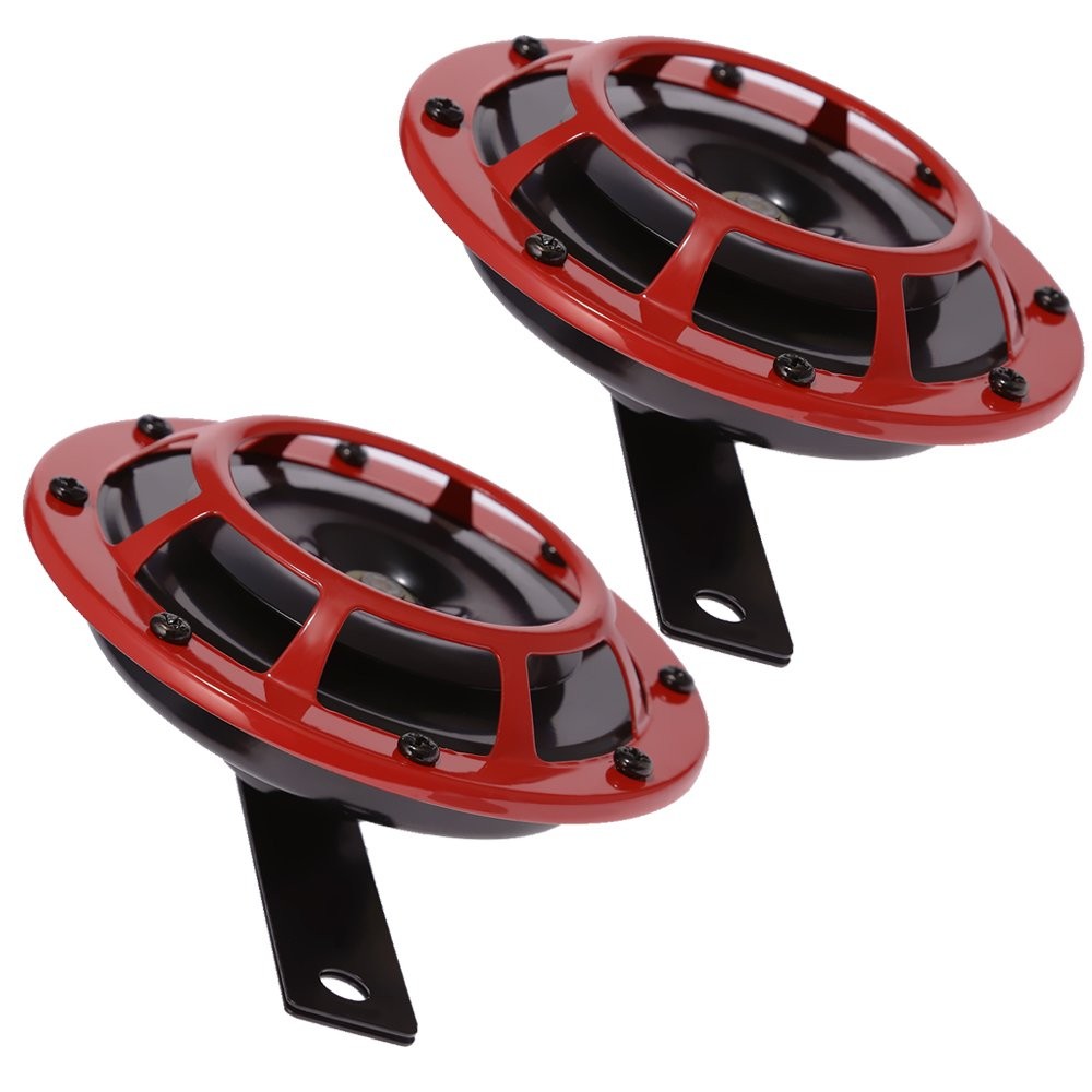 Electric Car Horn 12V 118db High Low Tone Metal Twin Kit Bracket Universal