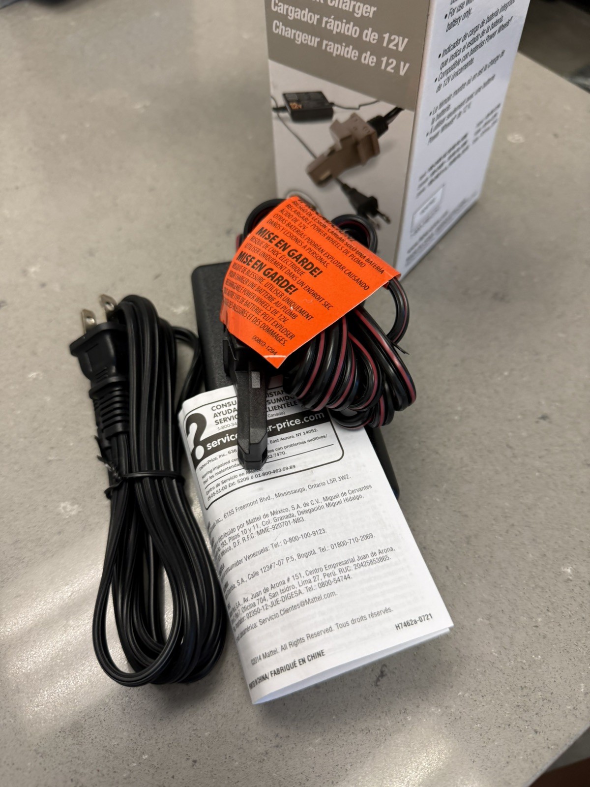 Genuine Fisher Price Power Wheels 12 Volt 2.5A Quick Charger Model 00801-1429
