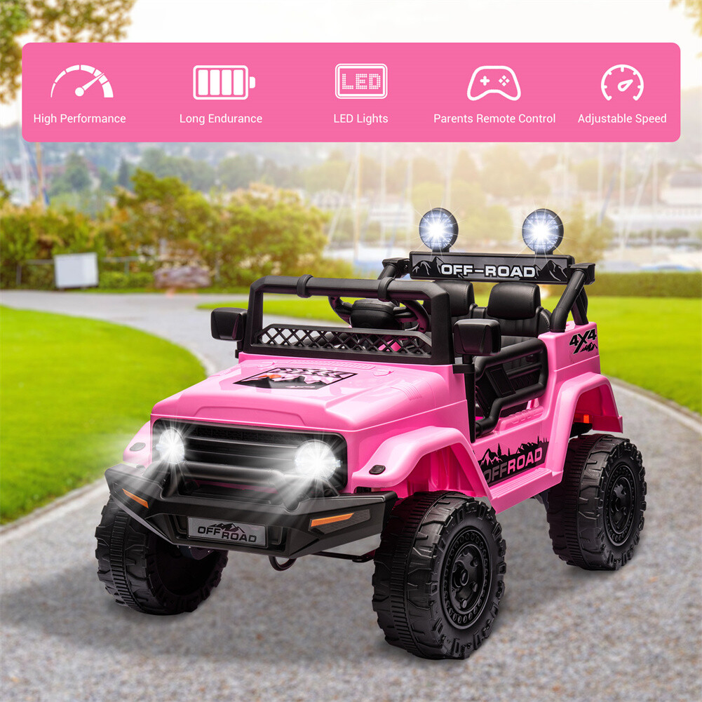 12V Kids Ride On Car 2 Seater Electric Vehicle Toy Truck Jeep w/Remote Control