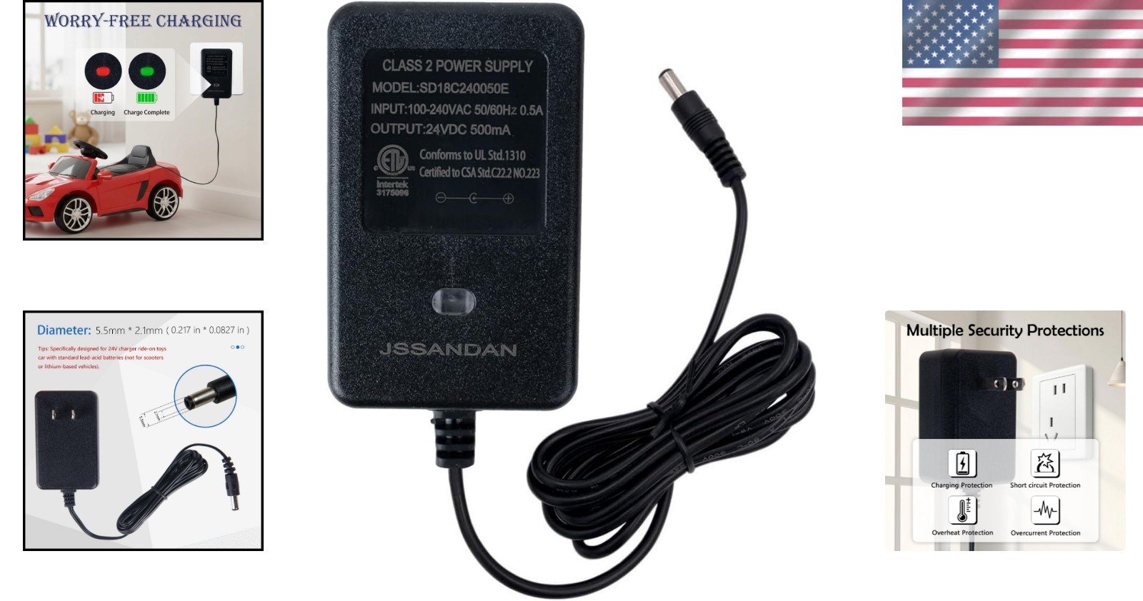 Portable 24V Kids Car Charger – Charging Protection System