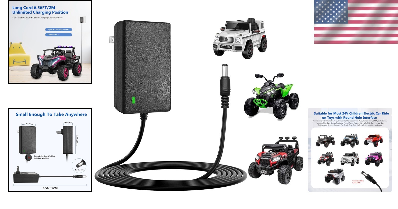 – Compatible with Power Wheels, Kids Ride On Cars, Electric ATVs, Lamborghini…