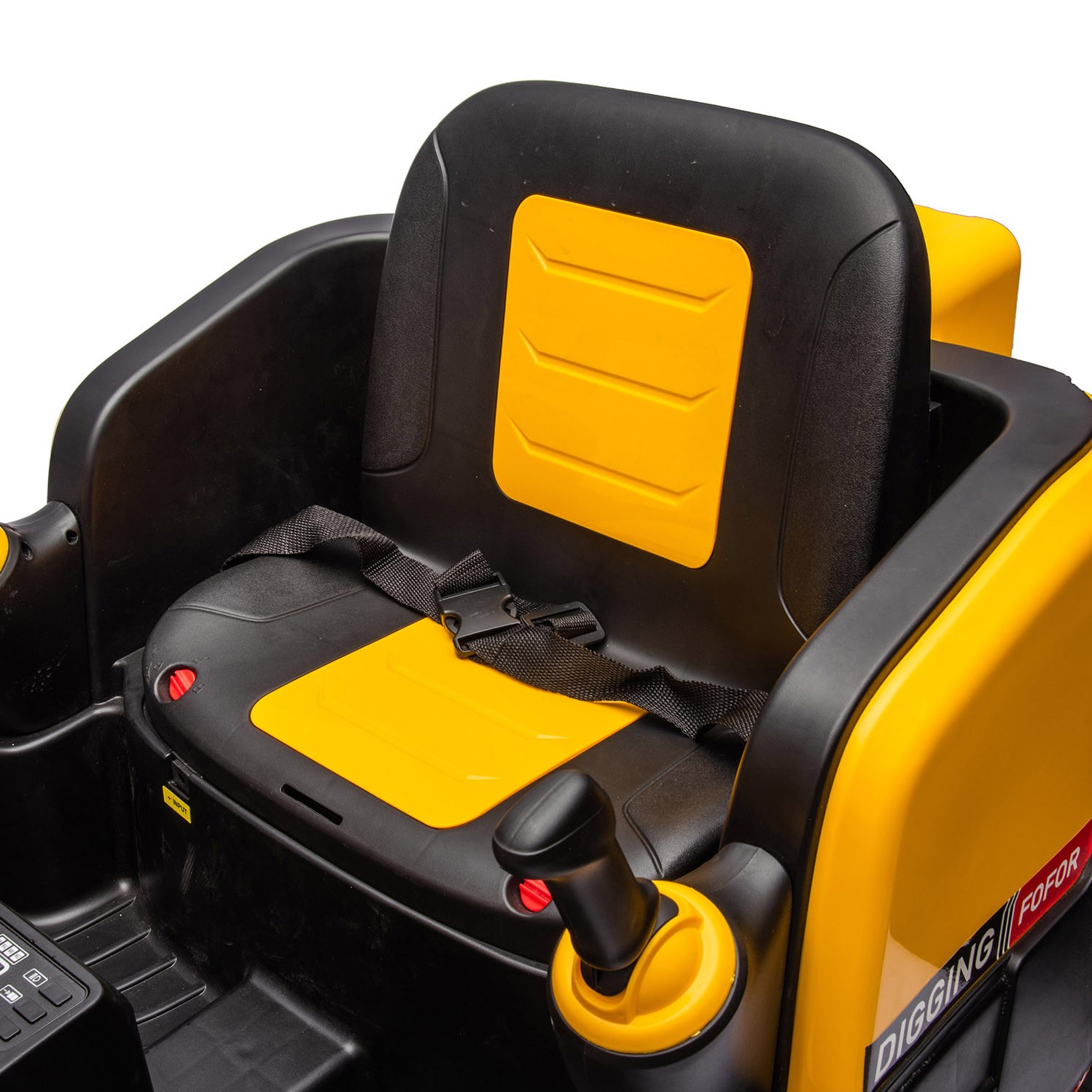 24V Yellow 2IN1 Kids Ride On Excavator Bulldozer Electric Digger 360° with RC