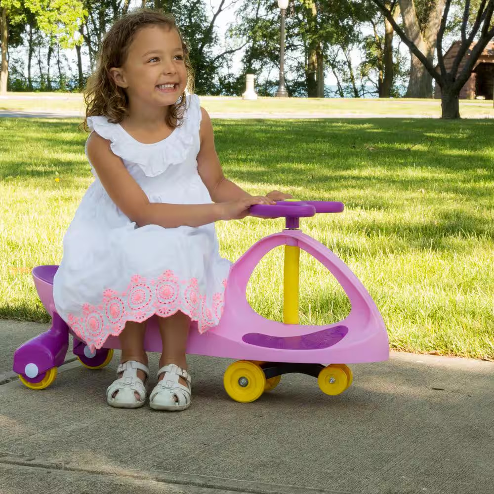 Ride On Wiggle Car Kids Toy Pink Purple Indoor Outdoor Twist Go Durable Fun