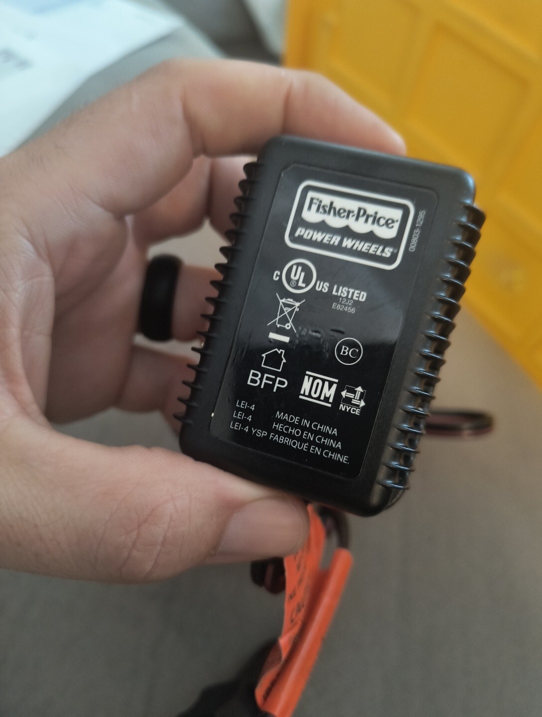 12-Volt Charger for Power Wheels Fisher Price No. 00801-1778