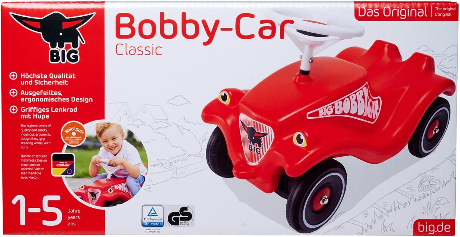Bobby Car Classic Ride-On Vehicle Red, No Installation