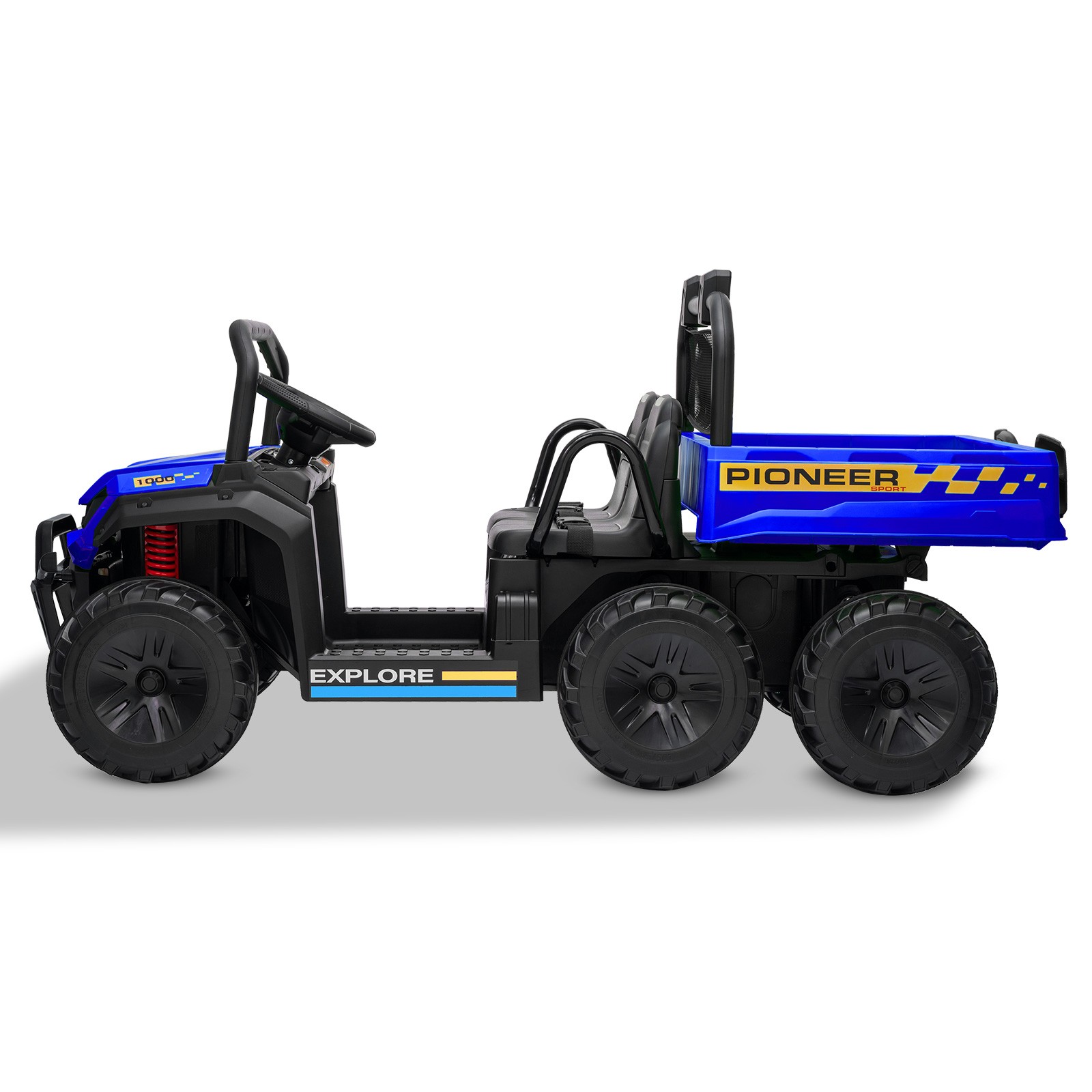 24V 2 Seater Ride on Dump Truck 4WD 6-Wheel Electric Car w/Remote Dump Bed Gift