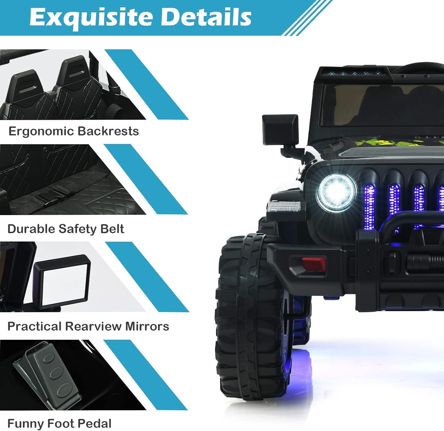 Kids Electric Car with Remote Control & Adjustable Seat Belt