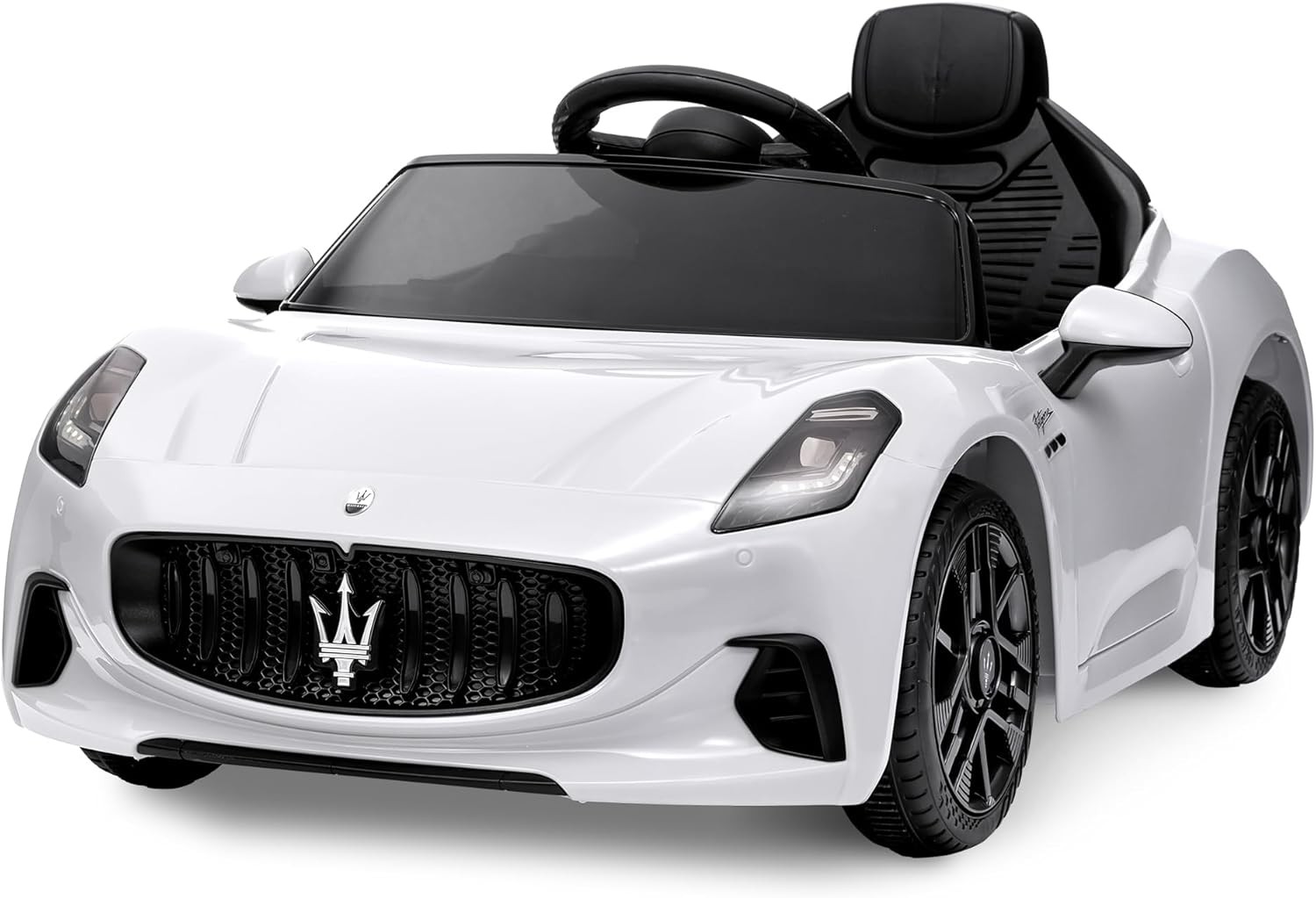 GARVEE 12V Ride-On Car for Kids, Seatbelt, Lights, Remote Licensed Maserati