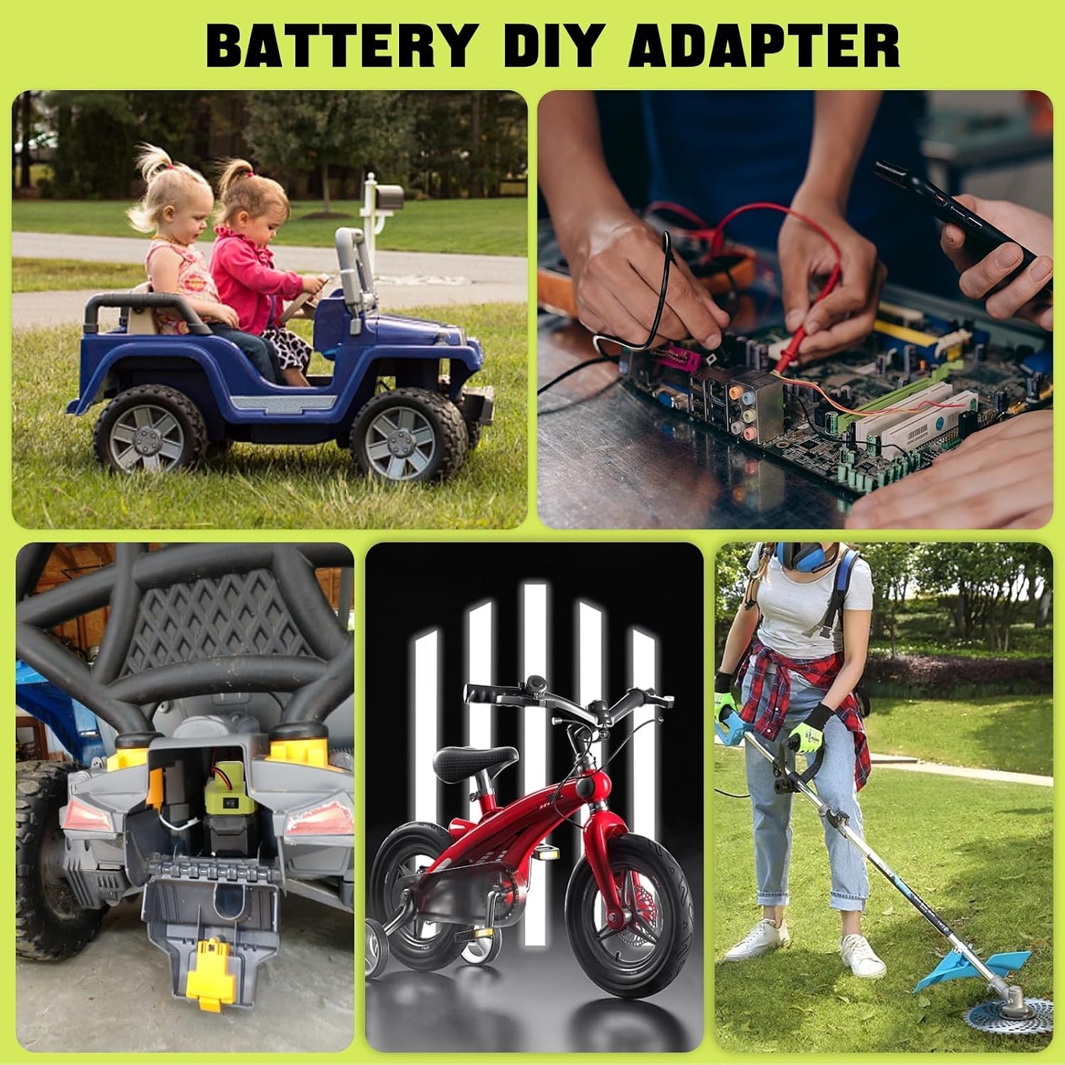 Ryobi 18V Battery Adapter for RC Cars & Robotics – Durable Connector with Fuse