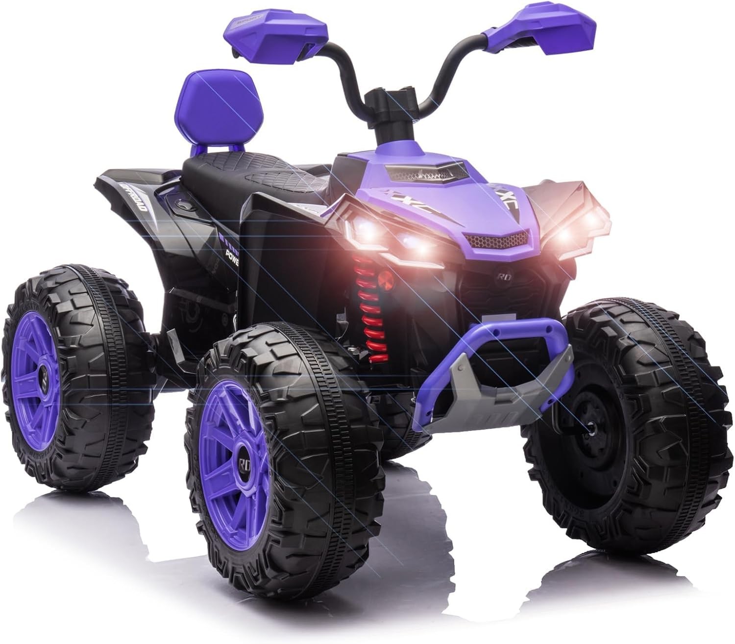24V Kids Electric ATV 2 Seats,Dual 500W Motors, LED, Music Player, Bluetooth USB