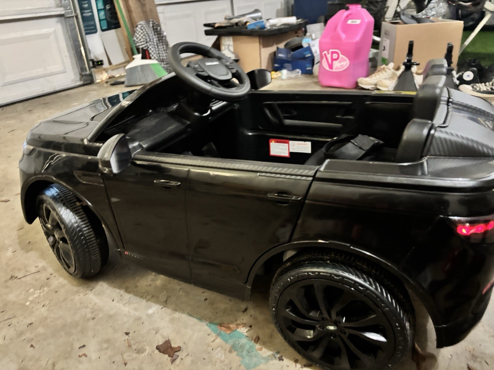 Land Rover Discovery Black Battery Operated Ride-On Toy Car for Ages 3-7