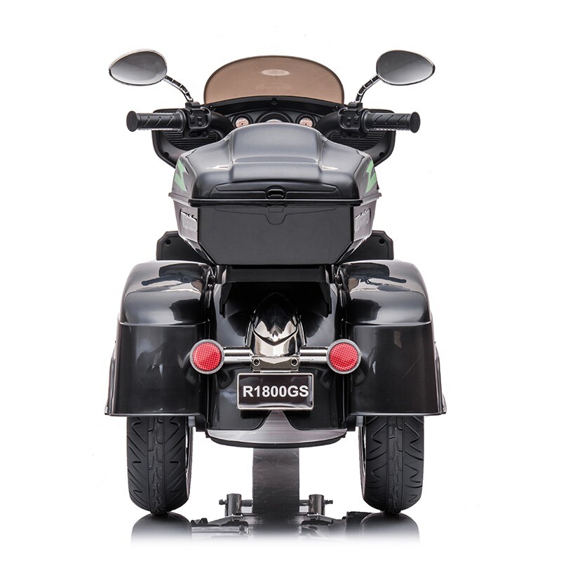 12V Kid Motorcycle Ride On Toy Key Start 3-Wheel 2-Seat Motorbike for 3-6 Black