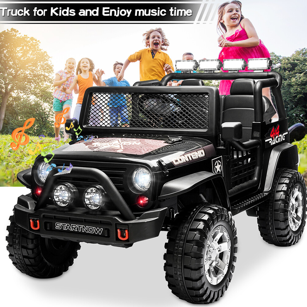 12V Kids Ride On Car Electric Vehicle Toy 2 Seater Truck Jeep w/ Remote Control